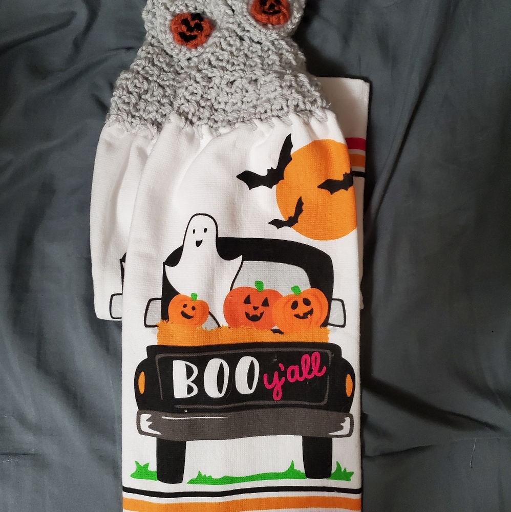 Halloween crochet towel hangers